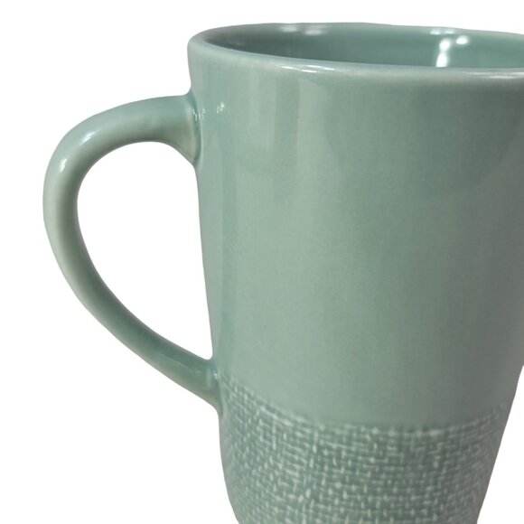 Starbucks Tall Texture Basketweave Mug Green 14oz Bottom Coffee Tea Ceramic 2006 - Picture 5 of 10